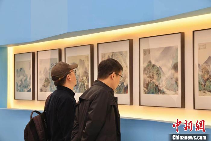 “景·色”——2023當代青綠山水畫學術邀請展現場。 主辦方供圖